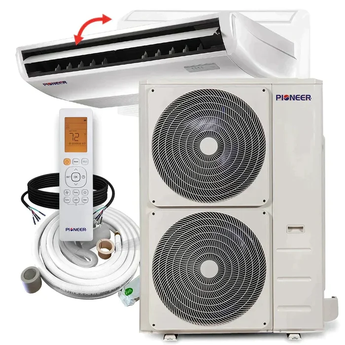Pioneer® 48,000 BTU 18 SEER Floor/Ceiling Mini-Split Air Conditioner Heat Pump System Without Installation Kit, UYB048GMFILCBD-00