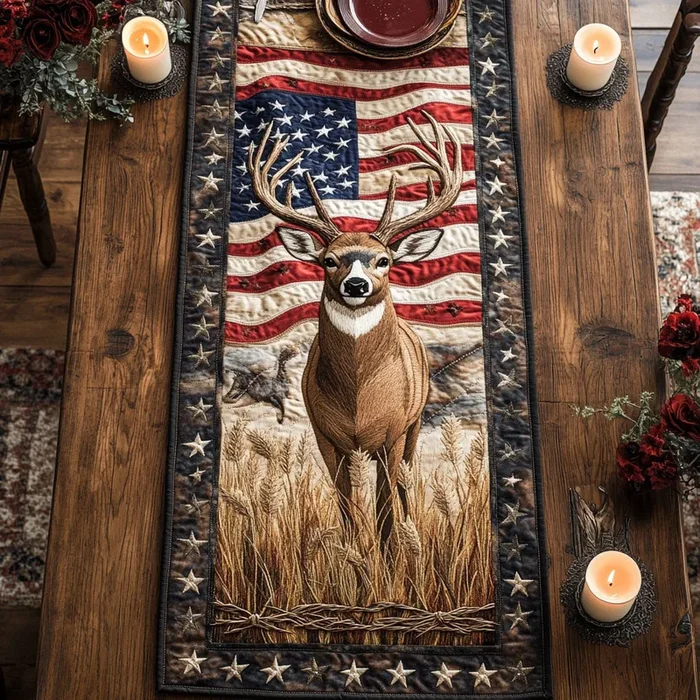 Proud Deer WN1106082CL Quilted Table Runner