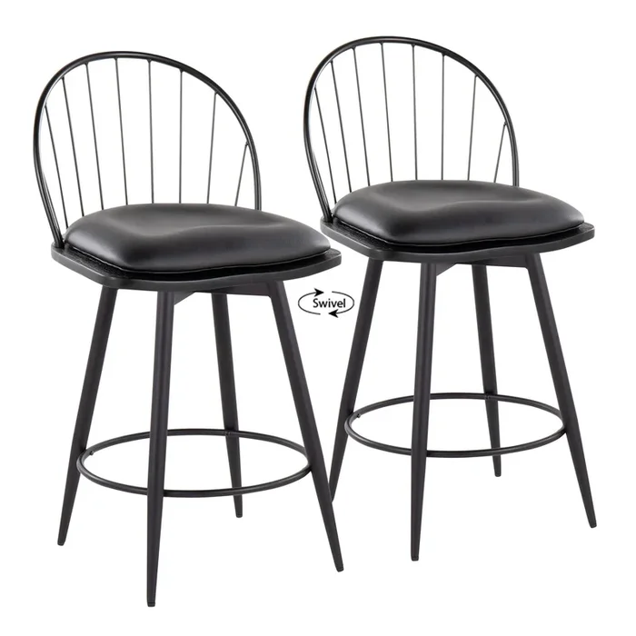 Riley – Fixed-Height Counter Stool (Set of 2)