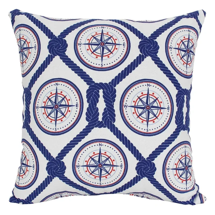 Rope Square Outdoor Throw Pillow, 16″