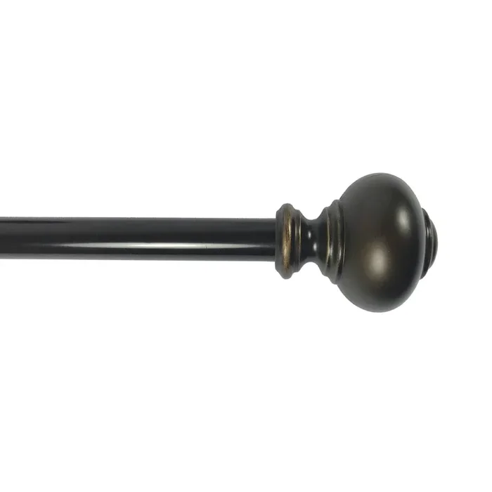 Royce Corona 5/8″ Bronze Adjustable Curtain Rod, 28-48″
