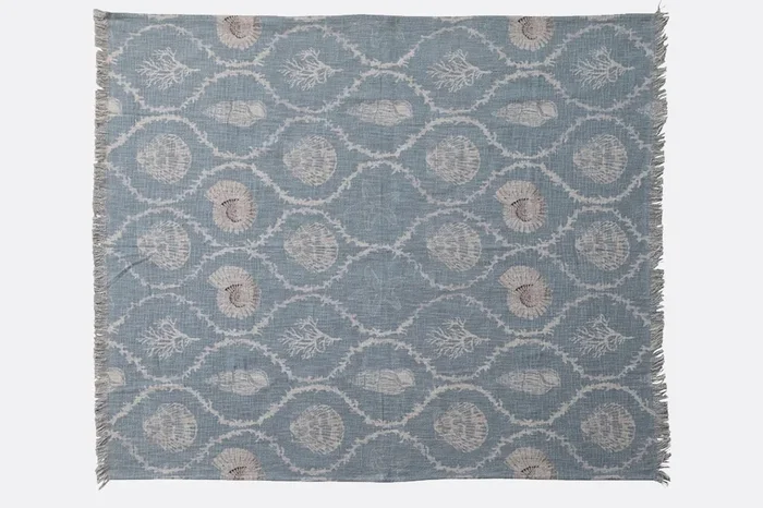 Shell Collection Cotton Throw