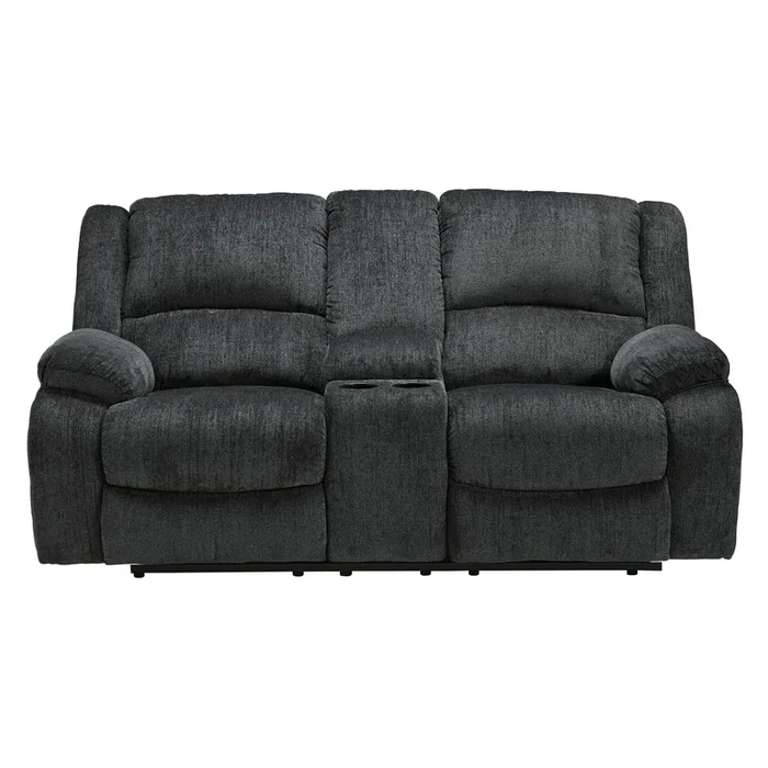 Signature Design by Ashley Draycoll Reclining Fabric Loveseat with Console 7650494