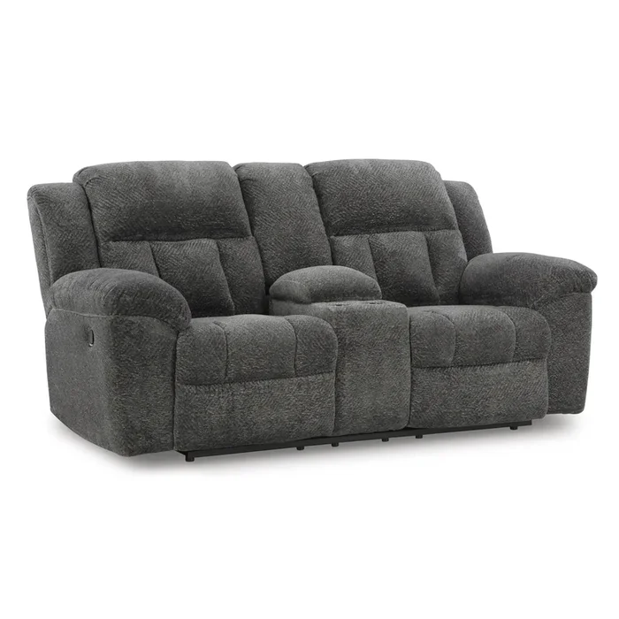 Signature Design by Ashley Frohn 3740694 Double Reclining Loveseat with Console