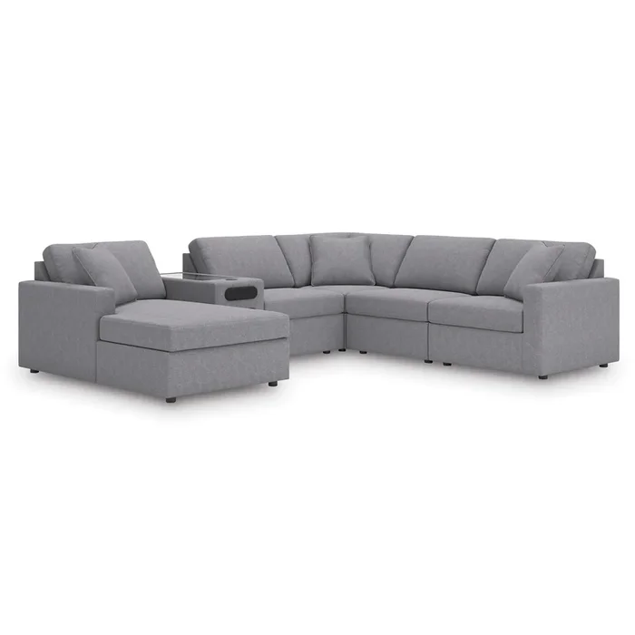 Signature Design by Ashley Modmax 92104S50 6 pc Sectional with Audio System and Chaise