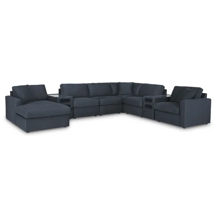 Signature Design by Ashley Modmax 92121S47 8 pc Sectional with Chaise and Audio Consoles