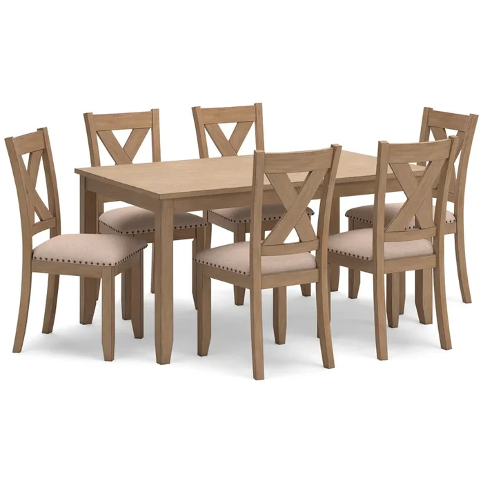 Signature Design by Ashley Sanbriar D393-425 Rectangular Dining Room Table Set