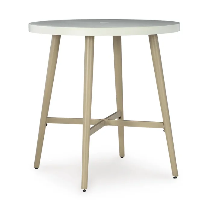 Signature Design by Ashley Seton Creek P798-613 Round Bar Table with Umbrella Option