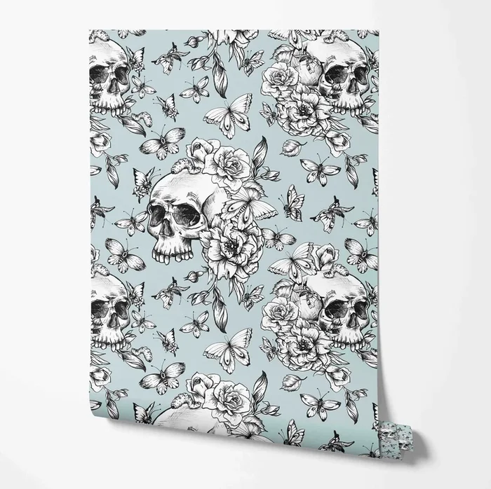 Skulls & Butterflies Paper