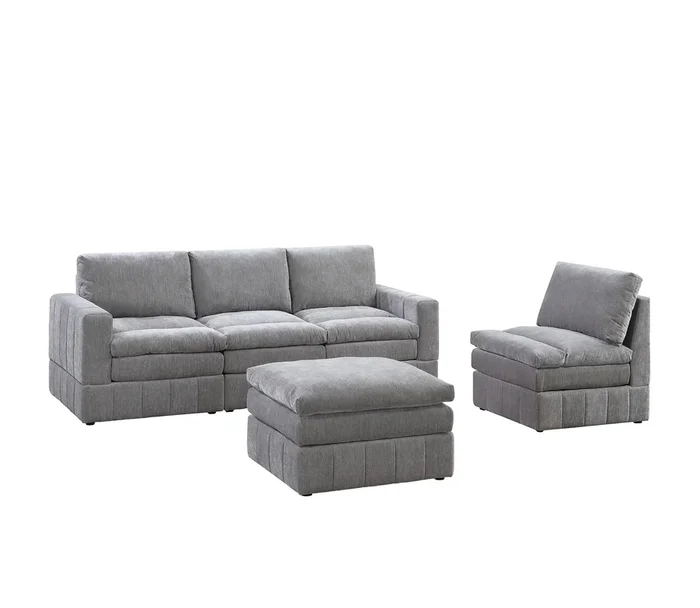 Streamdale Granite modular sectional set, 5-pc contemporary