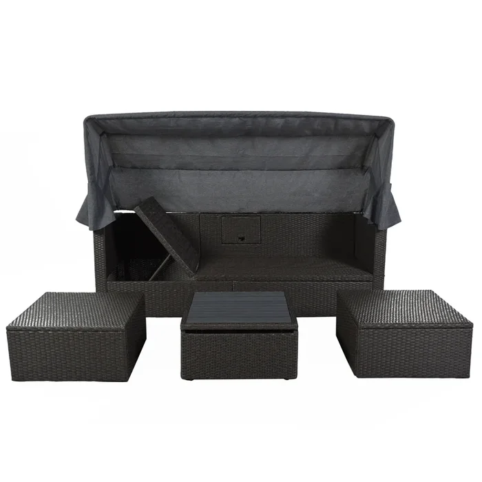 Streamdale Outdoor Retreat: Retractable Canopy Daybed