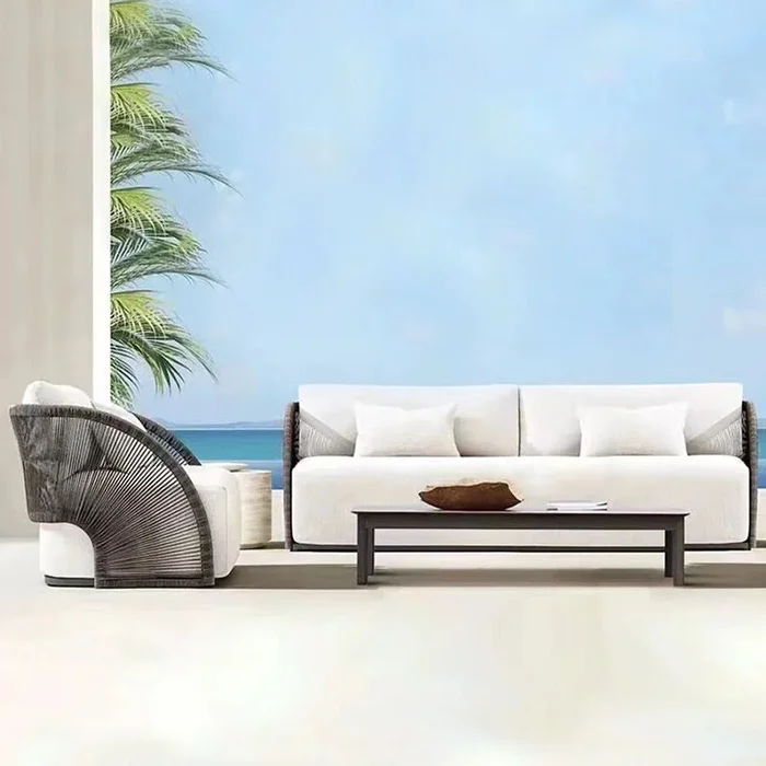 Stylish Outdoor Rattan Patio Chair Sofa for Relaxation