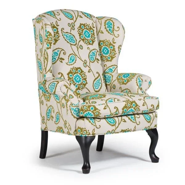SYLVIA QUEEN ANNE WING CHAIR- 0710AB
