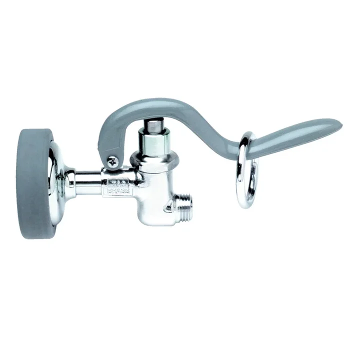 T&S Brass B-0107 Spray Valve with Gray Rubber Bumper & DOE Spray Face (1.15 GPM / 7.5 Oz-f @ 60 PSI)