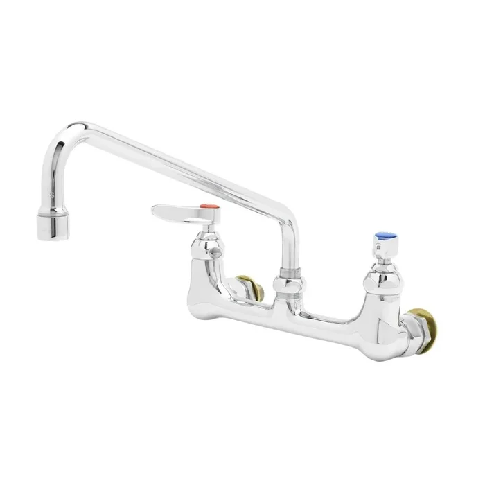 T&S Brass B-0231-CC Double Pantry Faucet, Wall Mount, 8