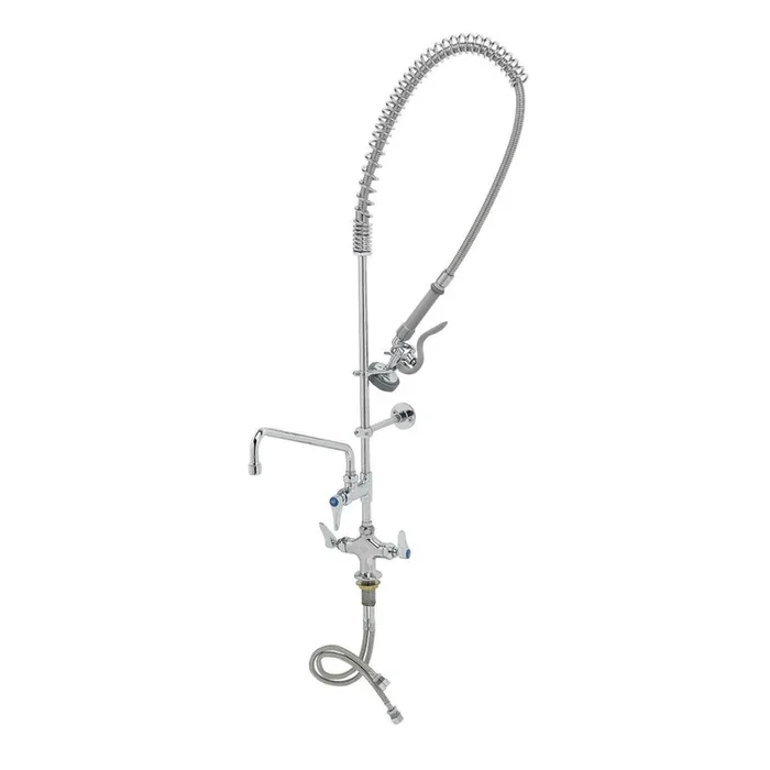 T&S Brass B-2338 Pre-Rinse, Single Hole Base, Overhead Spring, Add-On Faucet, 12