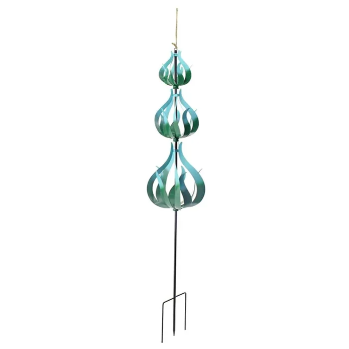 Teal Metal Wind Spinner, 48″