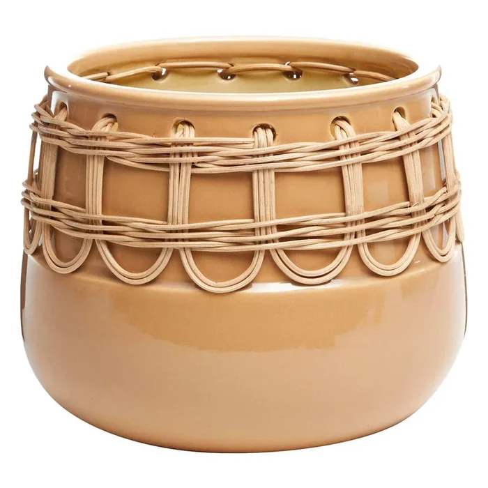 Tracey Boyd Indoor Woven Ceramic Pot, Medium