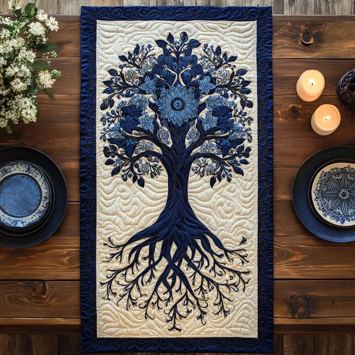 Tree of Life CW2905582CL Quilted Table Runner