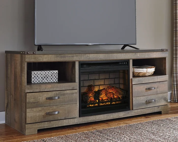 Trinell 63″ TV Stand with Electric Fireplace