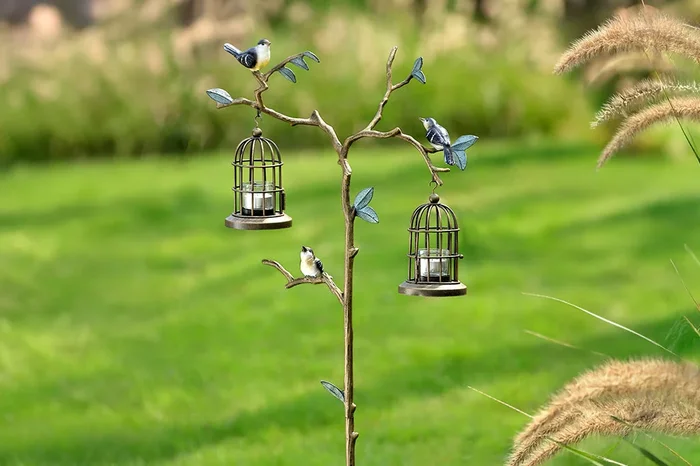 Tweet Me in the Garden Staked Lanterns