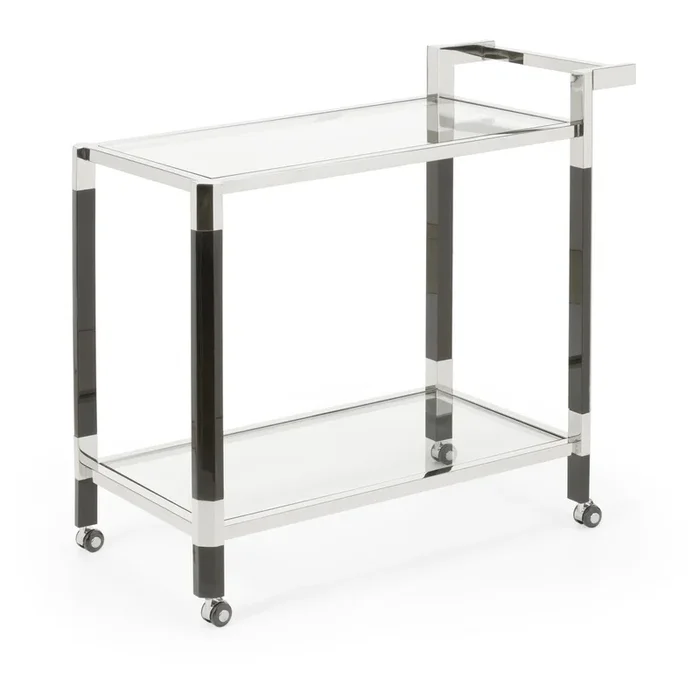 Versatile Boulevardier Bar Cart: Acrylic & Modern