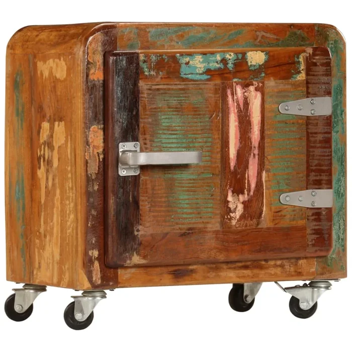 vidaXL Bedside Cabinet 19.7″x11.8″x19.7″ Solid Reclaimed Wood