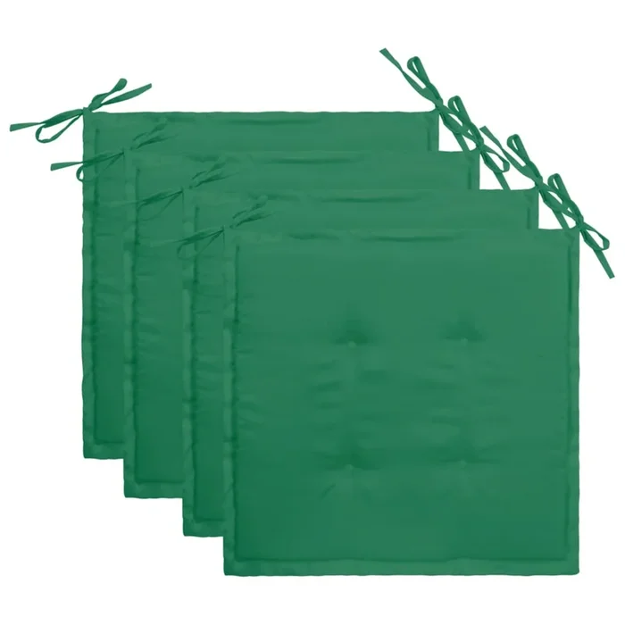 vidaXL Garden Chair Cushions 4 pcs Green 15.7″x15.7″x1.2″