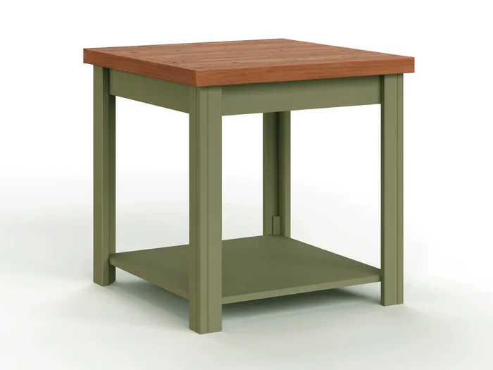 Vineyard – Side Table – Sage Green / Fruitwood