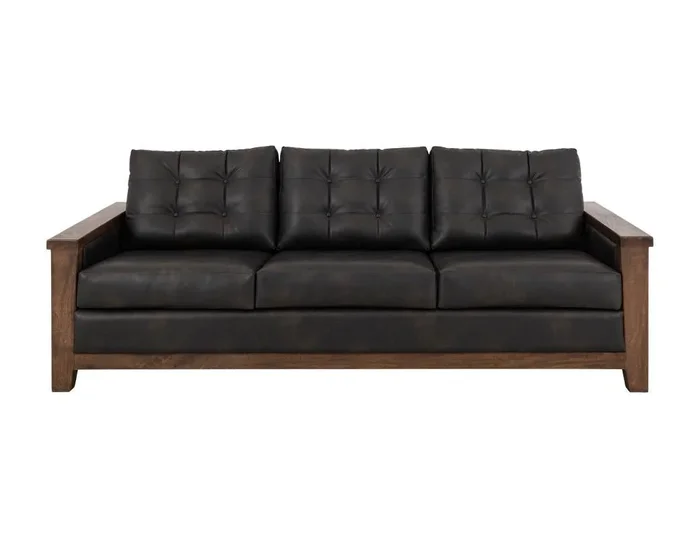 Walnut 94” 3 Cushion Sofa