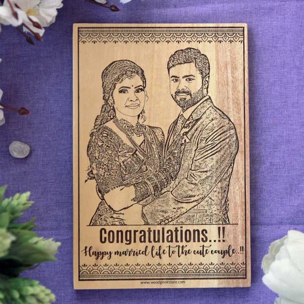 Wedding Day Personalized Wooden Frame | Photo Gift | Anniversary Gift – woodgeekstore