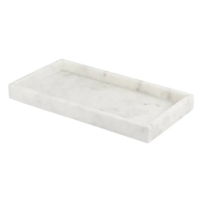 White Marbled Tray, 15×7