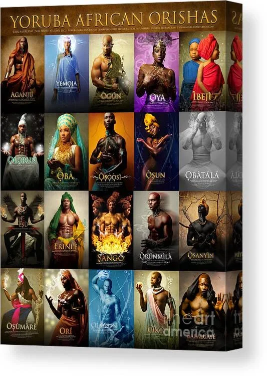 Yoruba African Orishas Poster Canvas Print